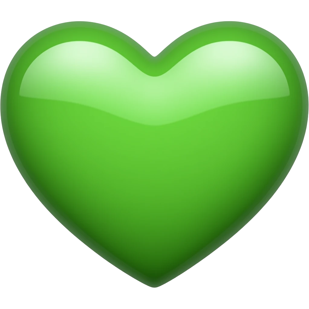 a heart in a racing green color emoji