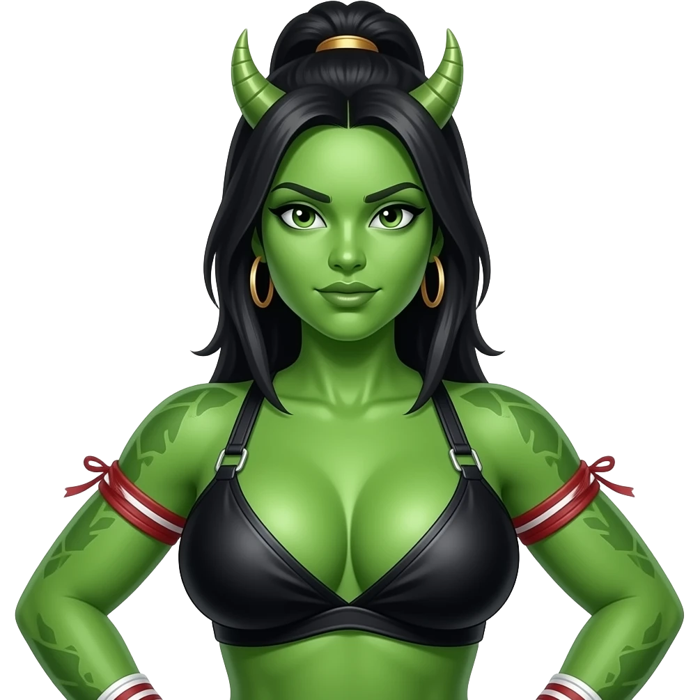 Sexy female, Muay thai monster Boobs More monster not green emoji