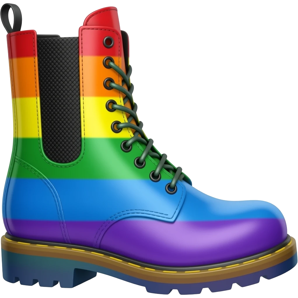 rainbow work boots emoji