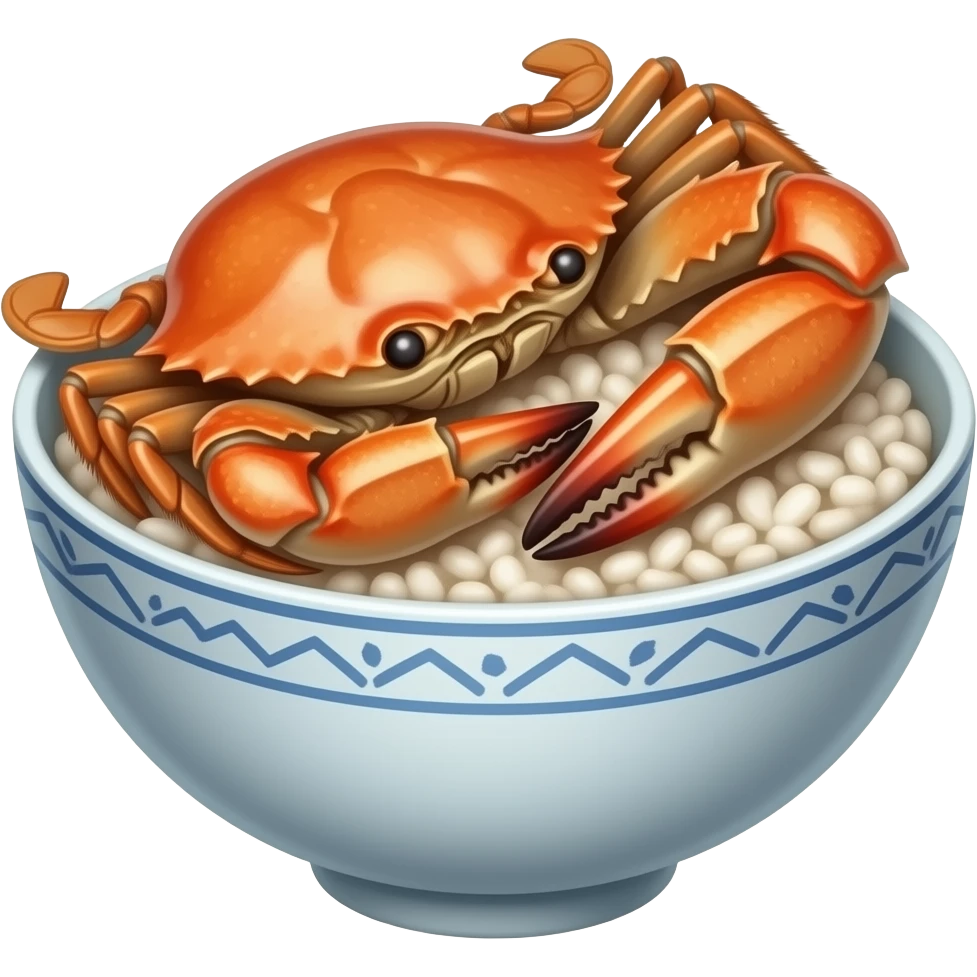 rice Bowl crab meat emoji