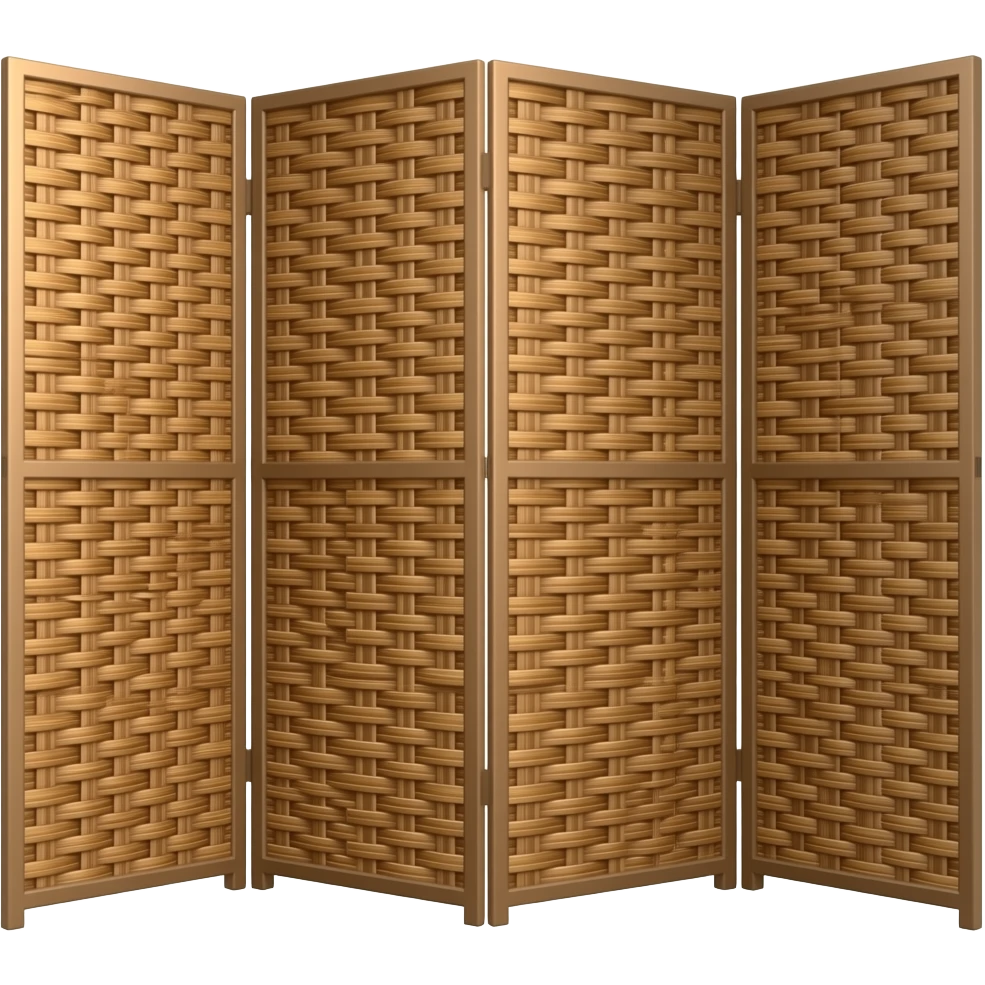 folding brown wicker screen emoji