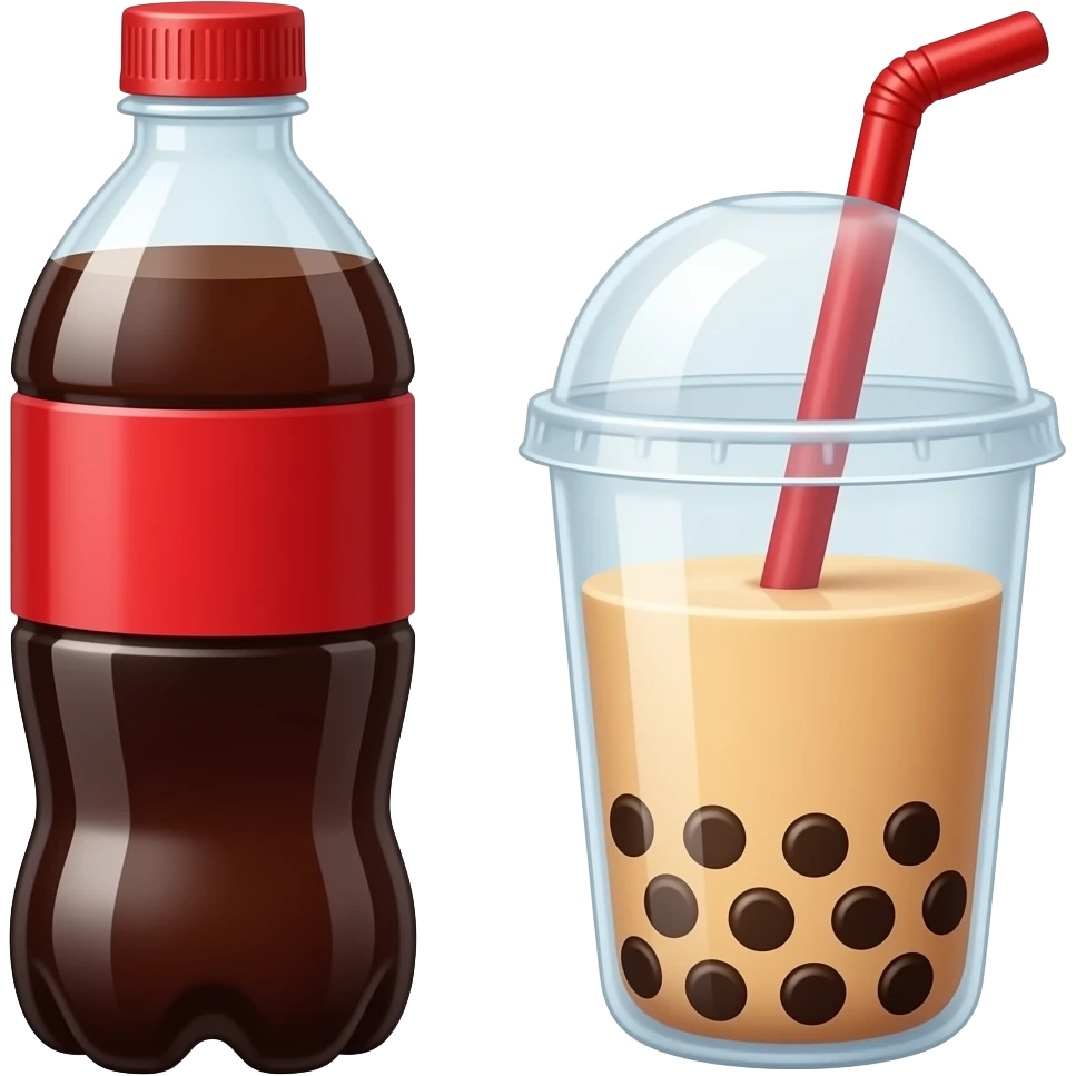Soda and Boba tea emoji