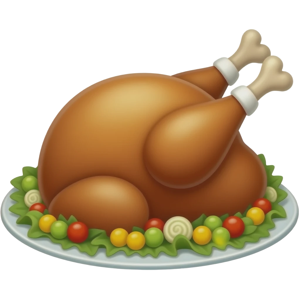 Christmas turkey dish emoji