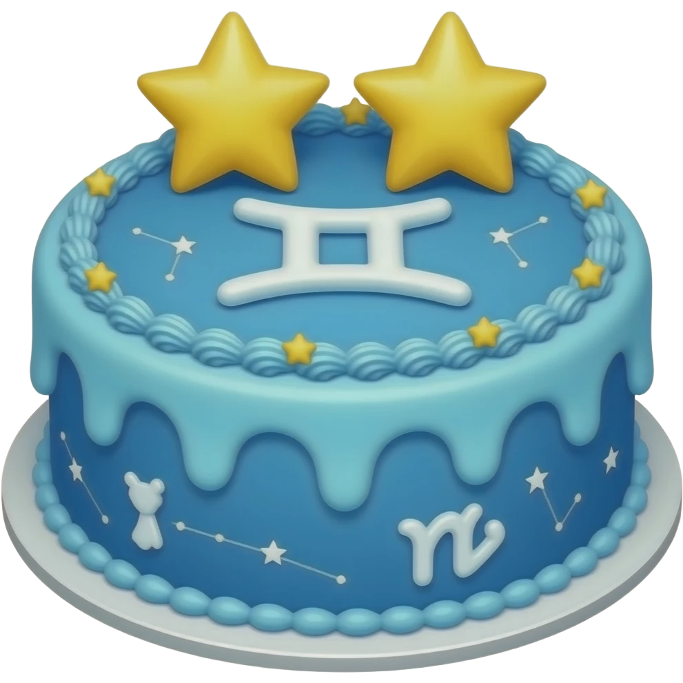 gemini birthday cake emoji