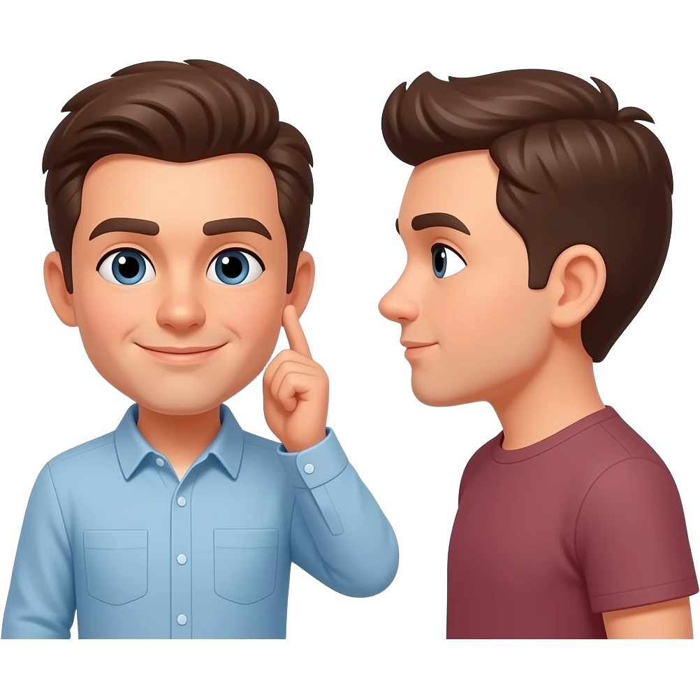 person listening to another person emoji