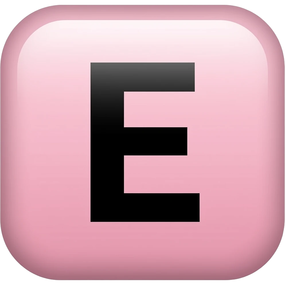 make a square around it, and make the square light pink and the letter black emoji