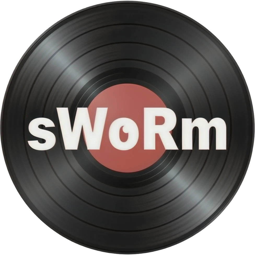"sWoRm" text over a Vinyl emoji