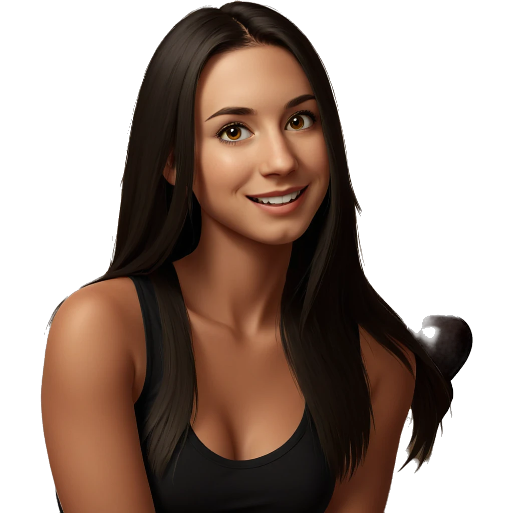 realistic portrait of smiling girl emoji