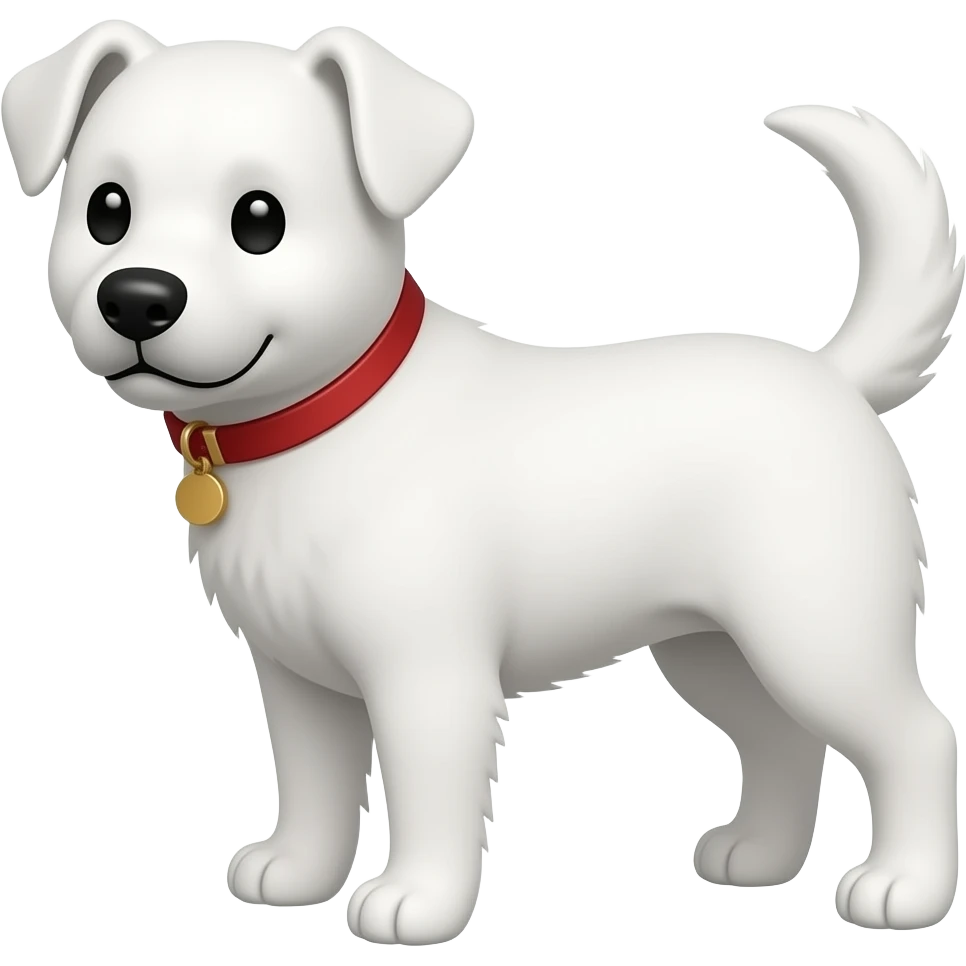Emoji de perro blanco chino emoji