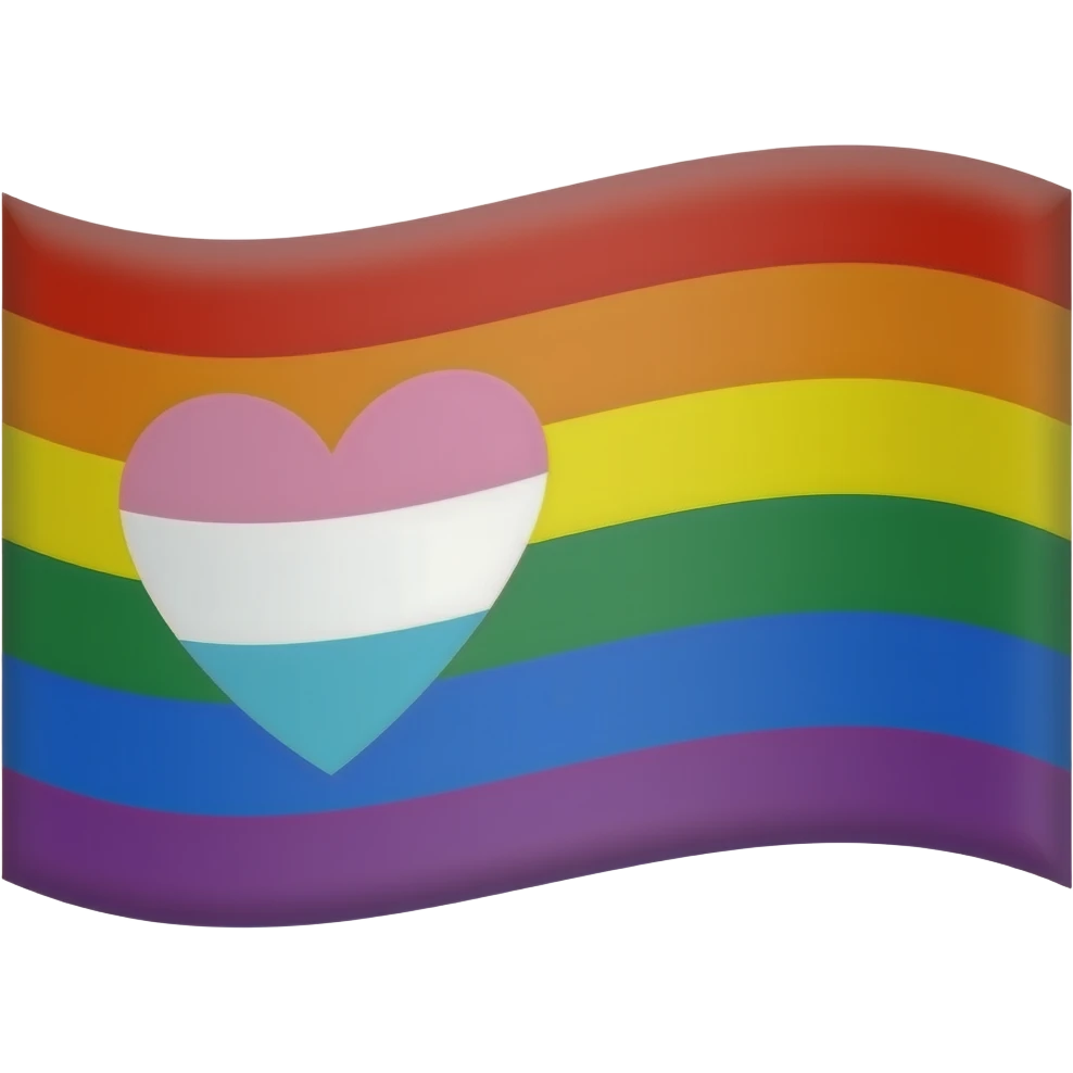 Lesbian flag heart emoji