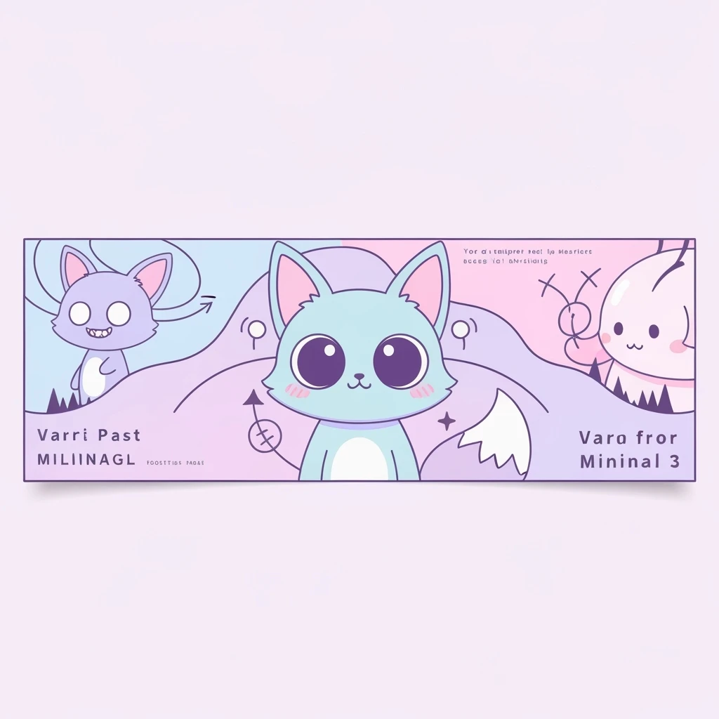 pastel horror banner, cute, expressive, minimal, variation 3 emoji