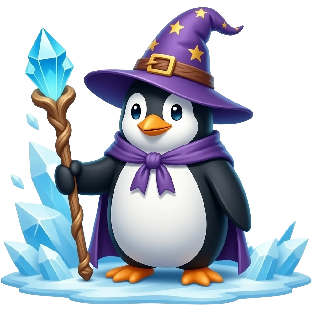Penguin Wizard emoji
