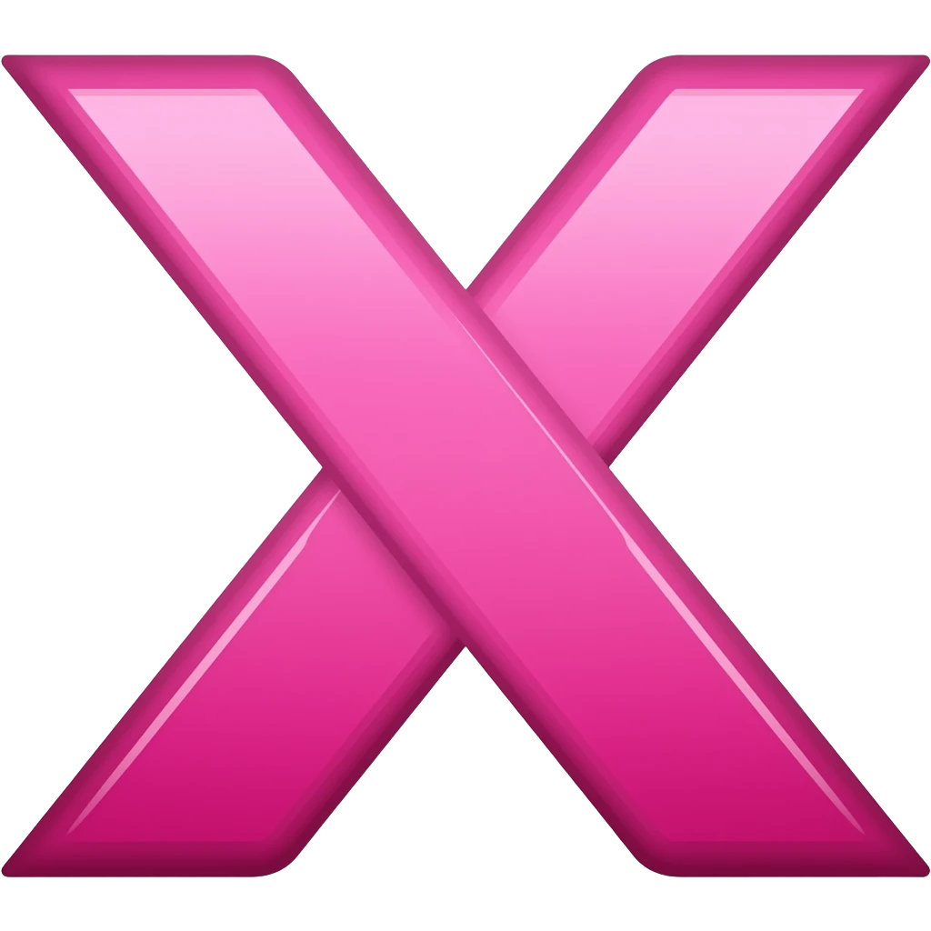 X pink emoji