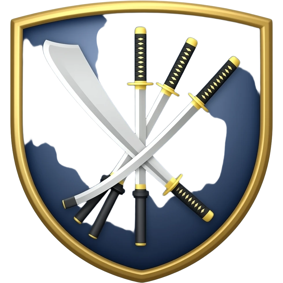 3 katanas blason emoji