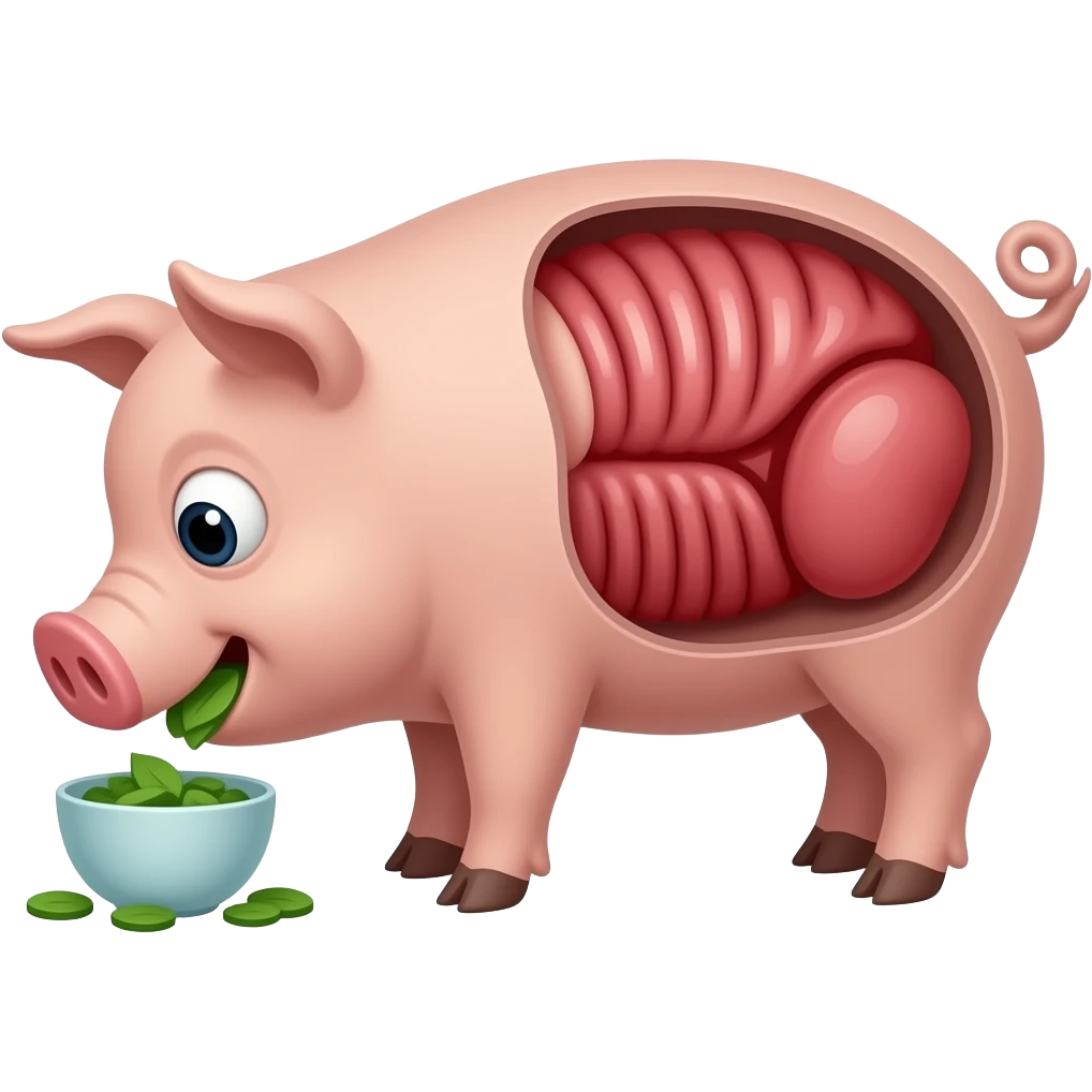 cerdo comiendo humano emoji