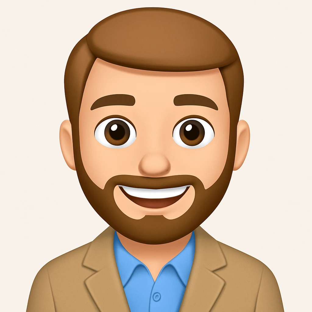turn the second man in emoji style of the 1st image, match the facial features and match dressing style of the 2nd image emoji