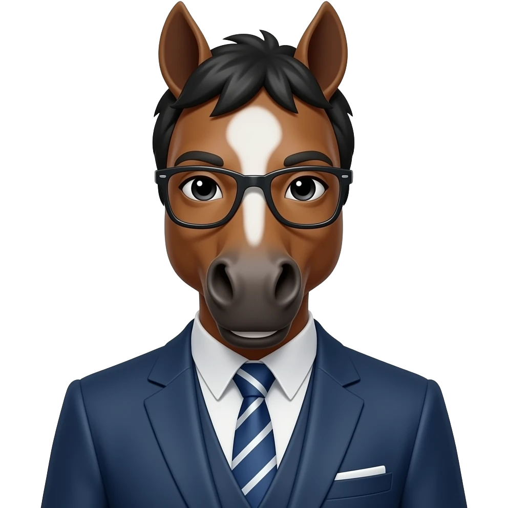 Make a cool hourse suit and turn manager emoji