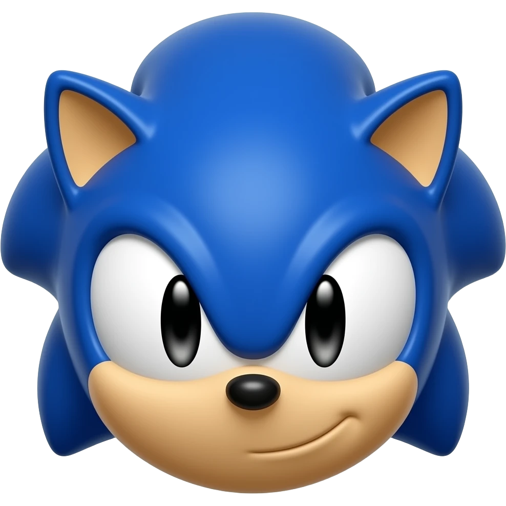 Modern Sonic the hedgehog’s head emoji