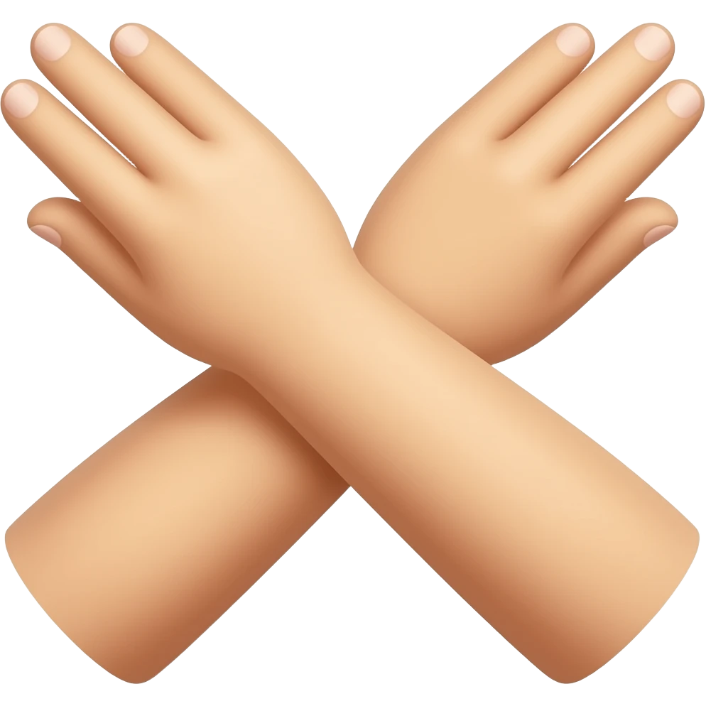 crossed hands emoji