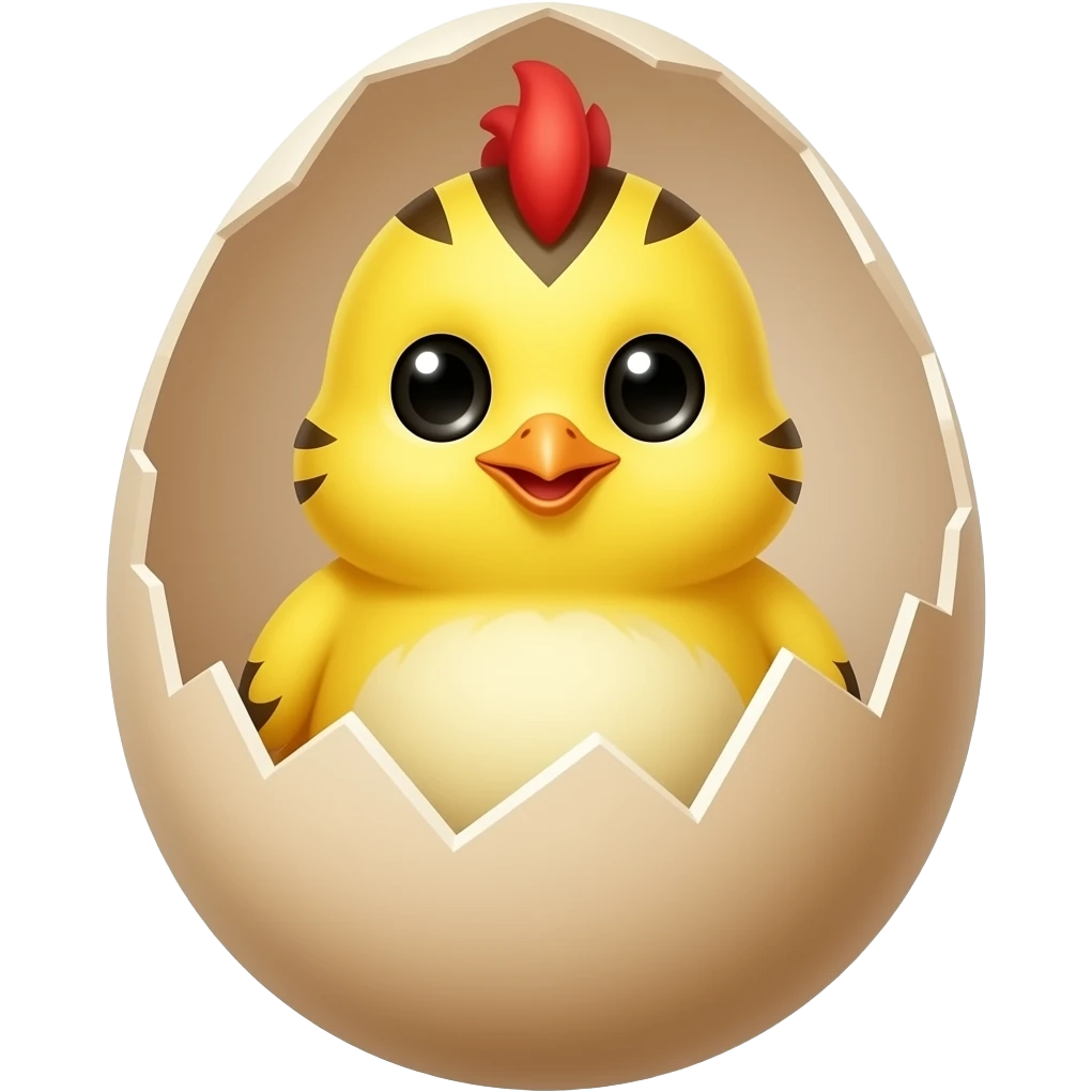 Птенец птицы Феникс сидит в яйце emoji