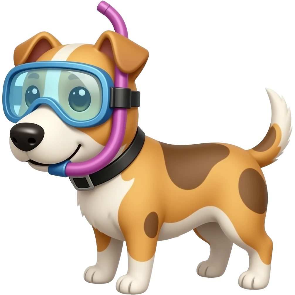 dog wearing diving goggles emoji