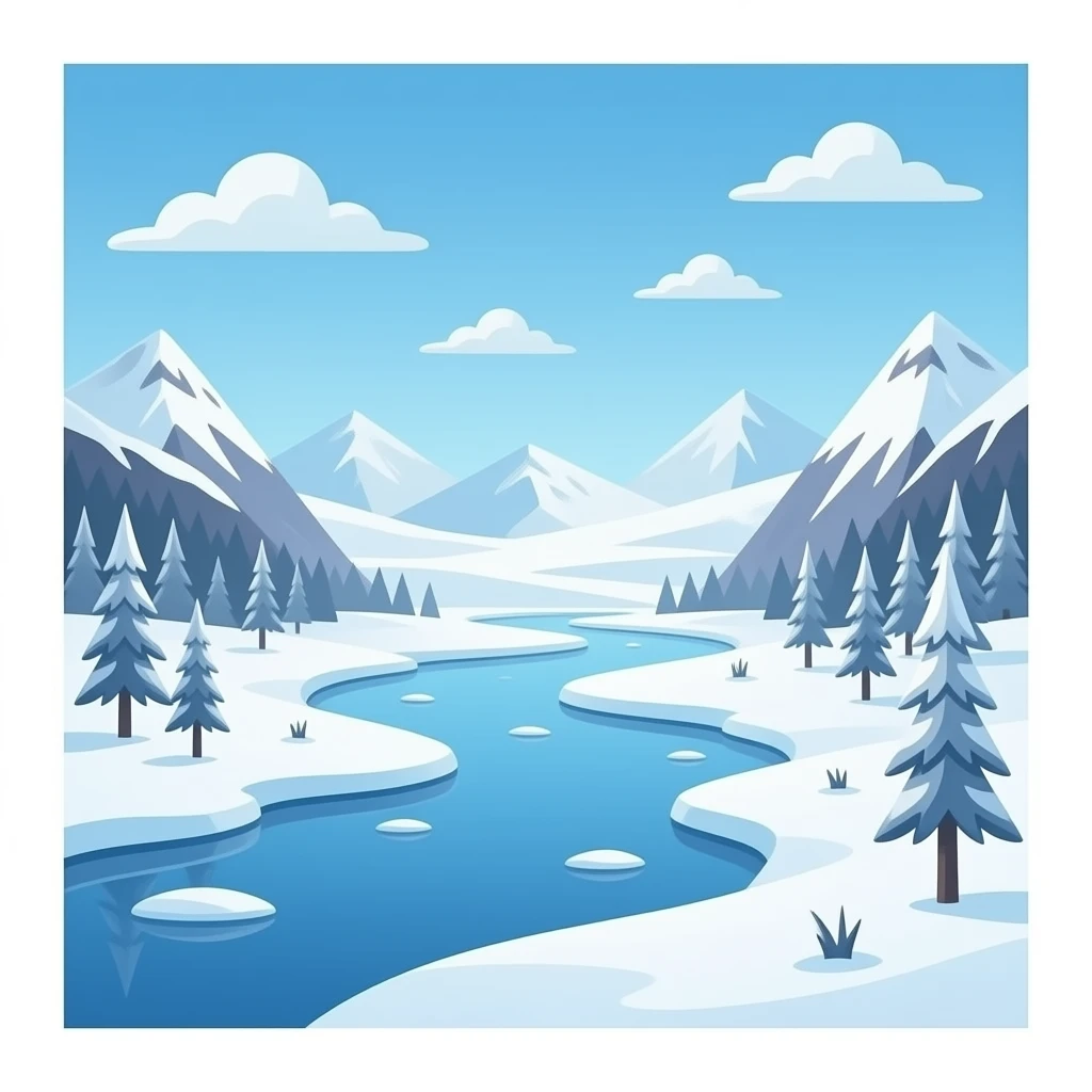 A single glacier without an image emoji