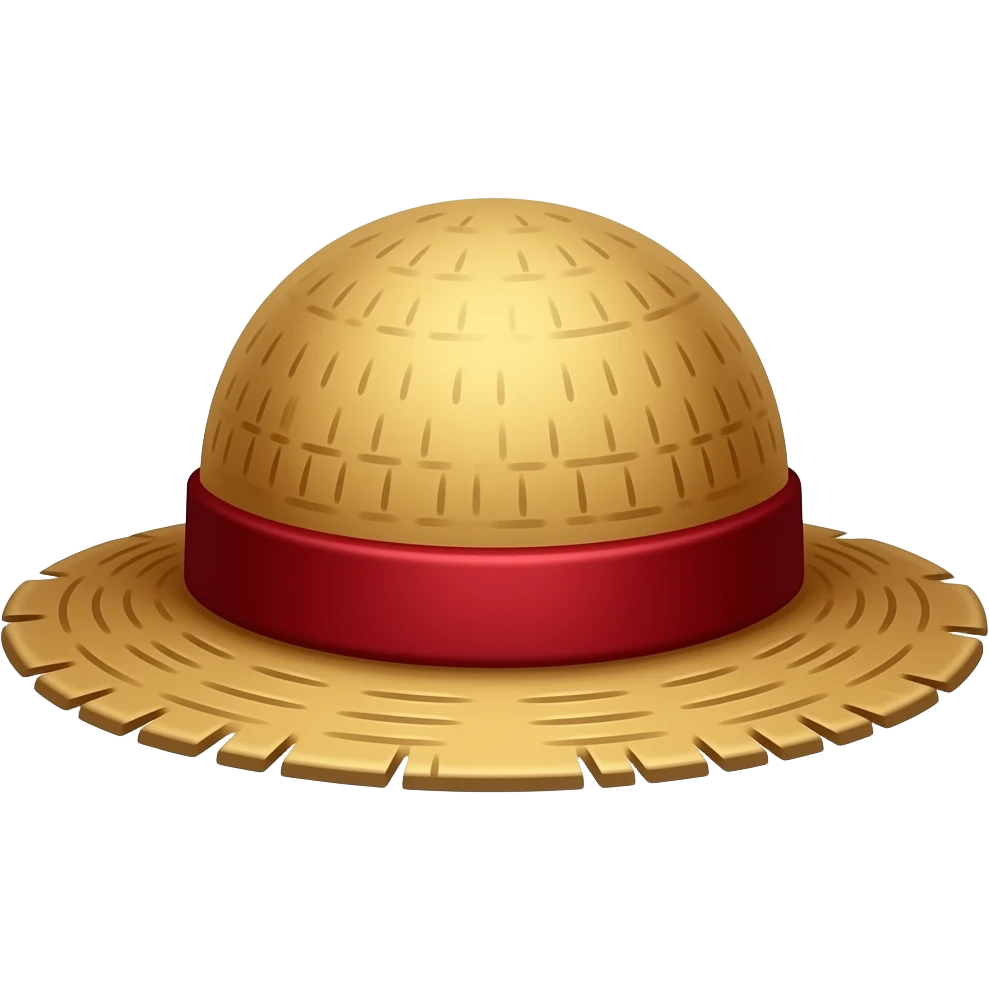 Straw hat of luffy from one piece emoji
