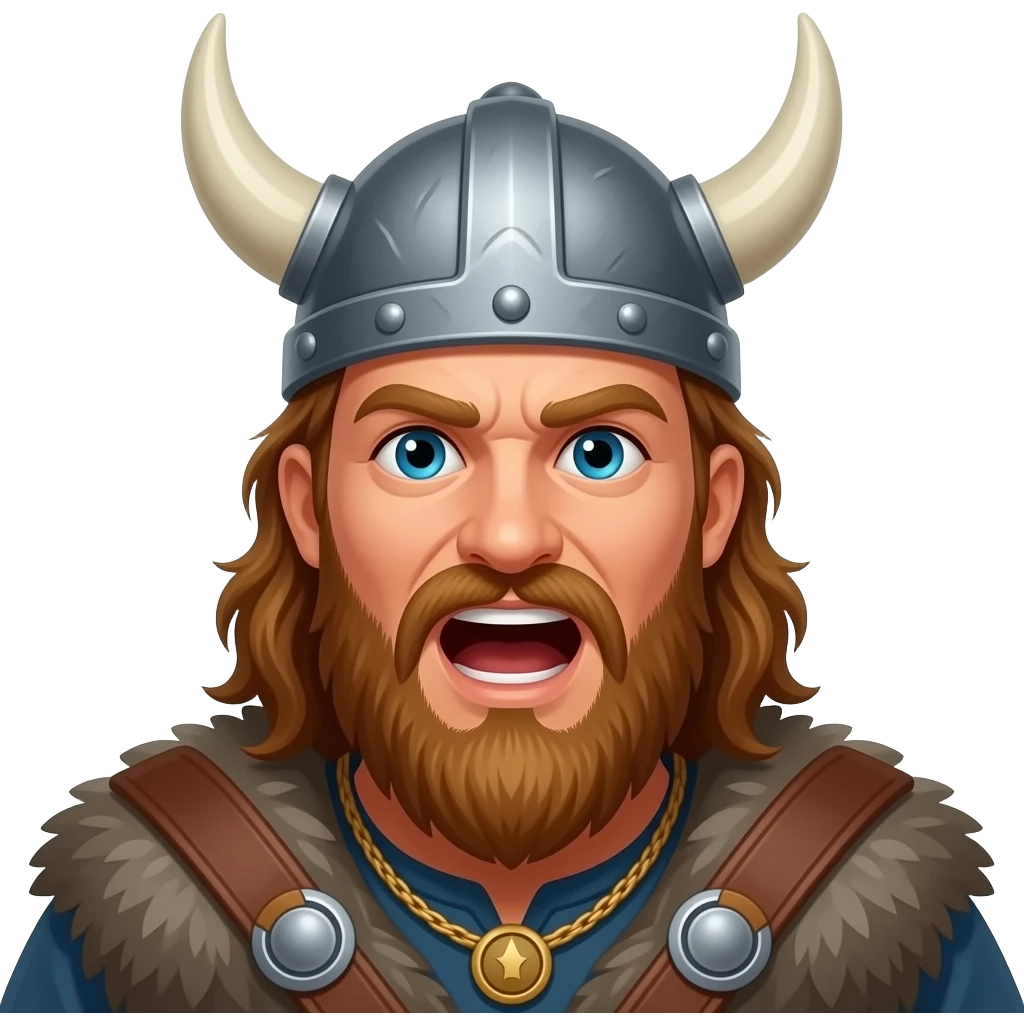 Викинг который кричит: "Воины Уньда в бой!" emoji