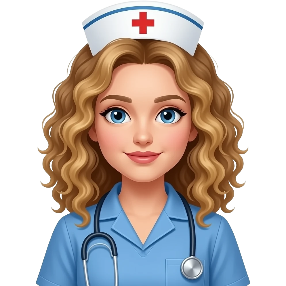 enfermera media rubia media cafe con rulos emoji emoji