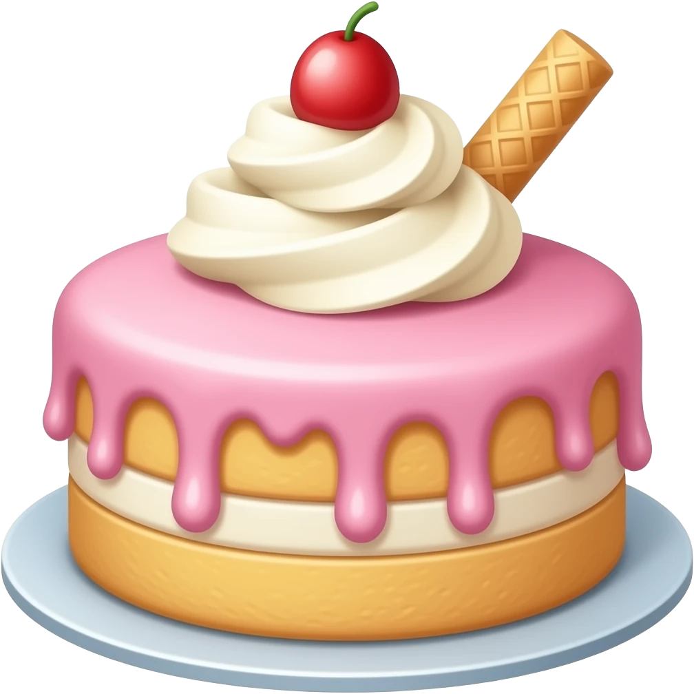 Ice Cream cake hd emoji