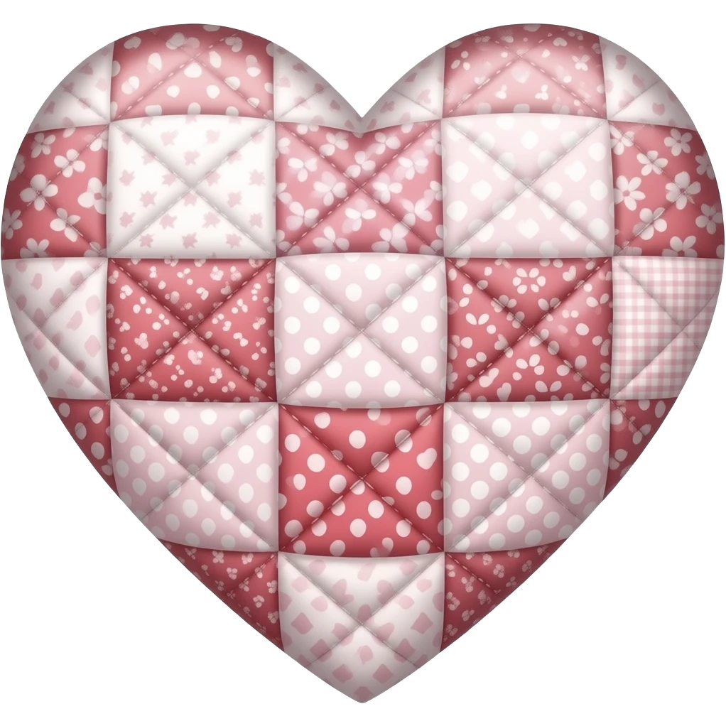 patchwork quilt heart emoji