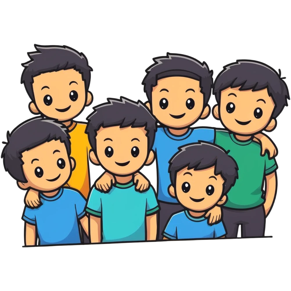 boys with different hairstyles emoji