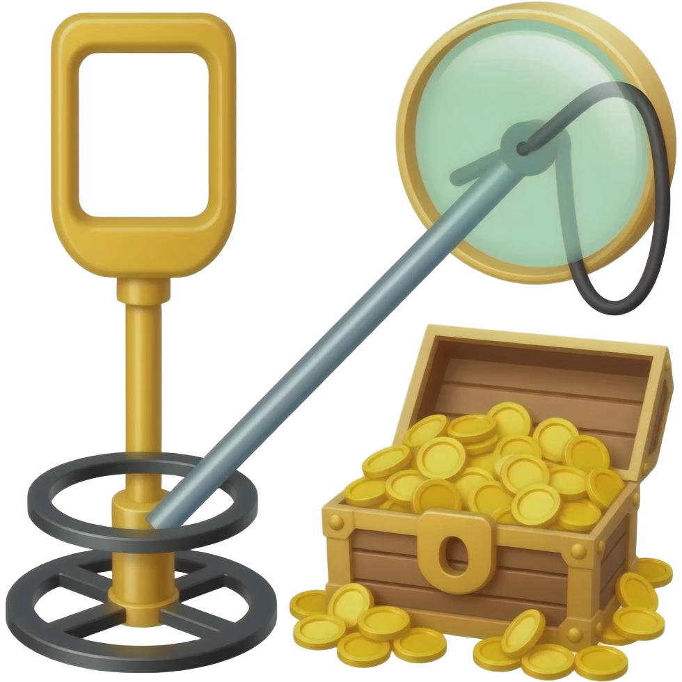 treasure Metal detector emoji