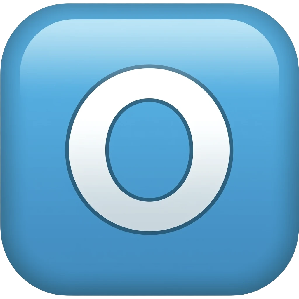 Crie um emojis. com a letra com fundo azul emoji