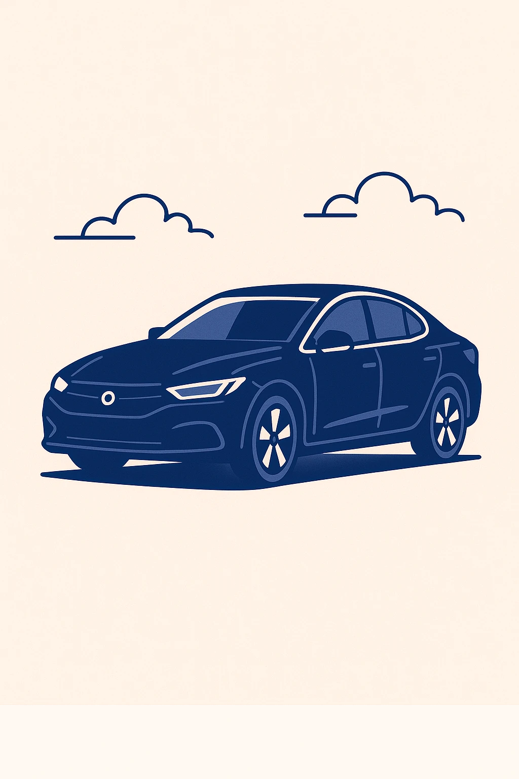 black car, stylized and modern, sleek design, smooth shapes, modern aesthetic emoji