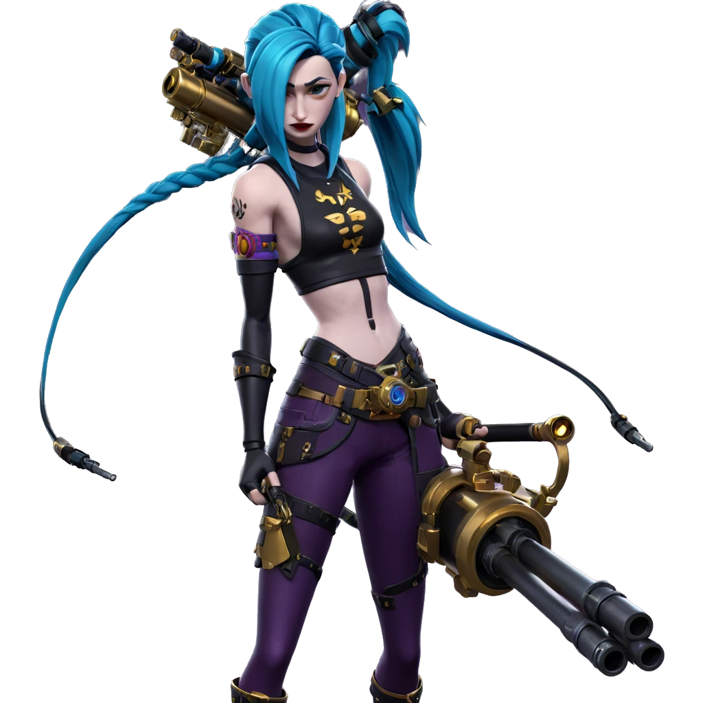 jinx with gatling gun emoji