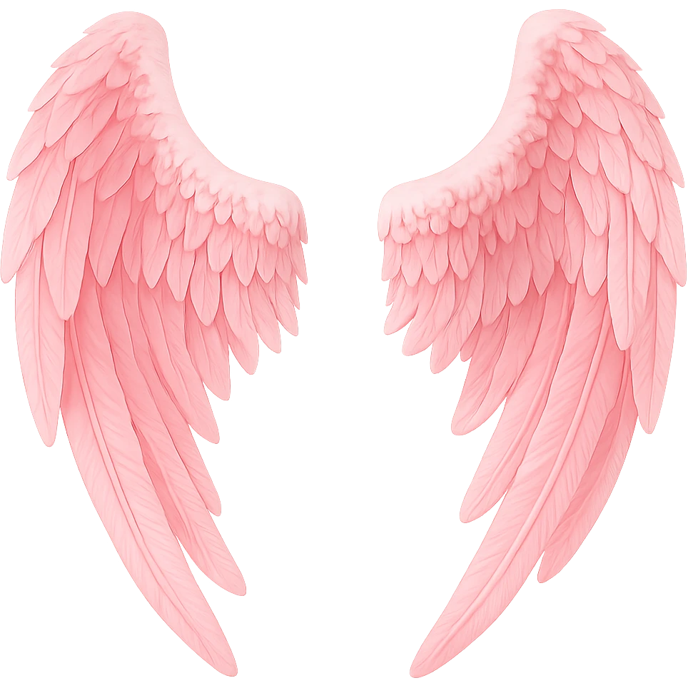 Pink wings, remove background emoji