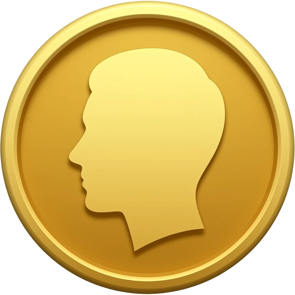 gold with head emoji