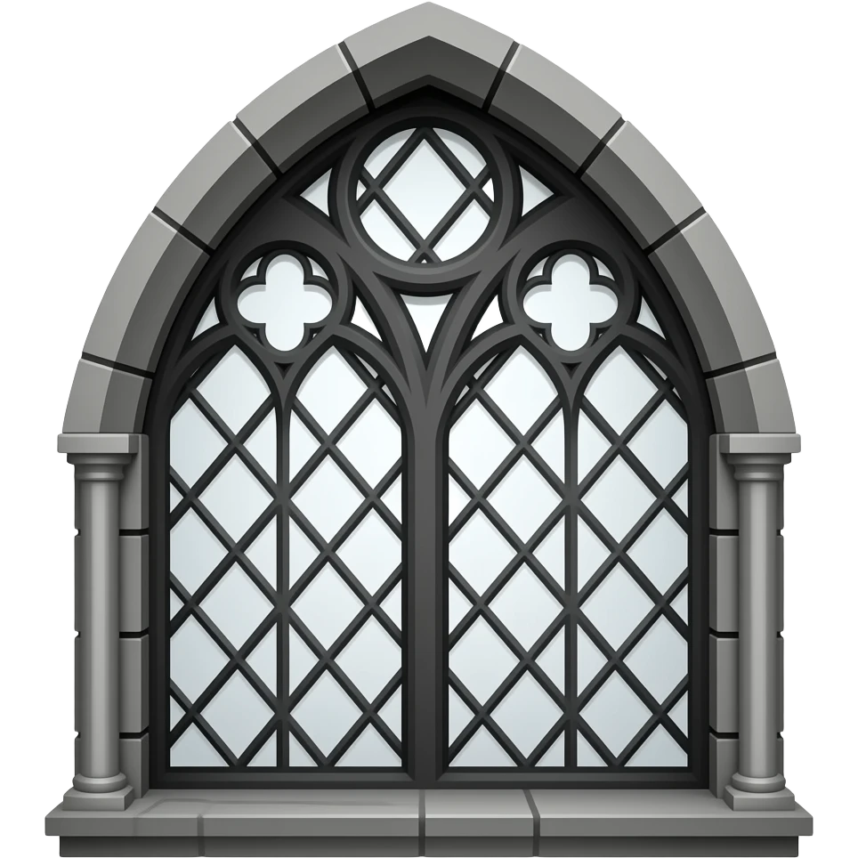 Goth architecture window black emoji