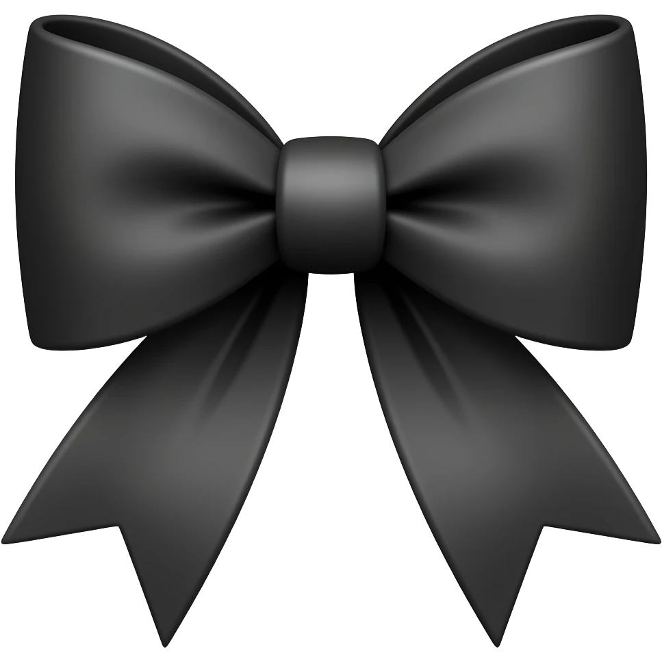 Чёрный бантик emoji
