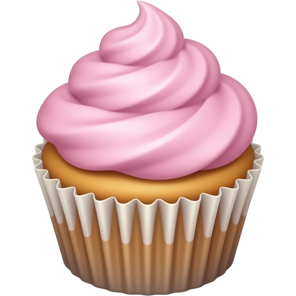 Cupcake with pink icing emoji
