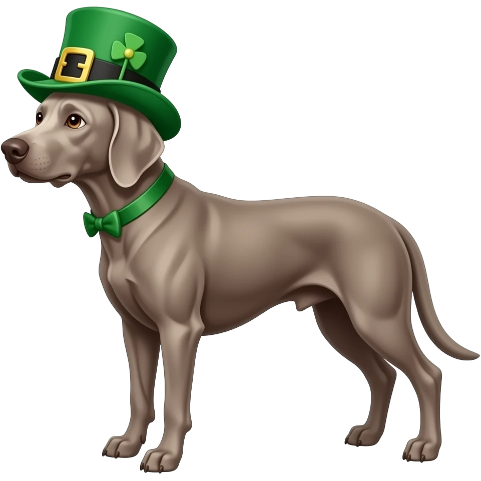 Leprechaun weimeraner emoji