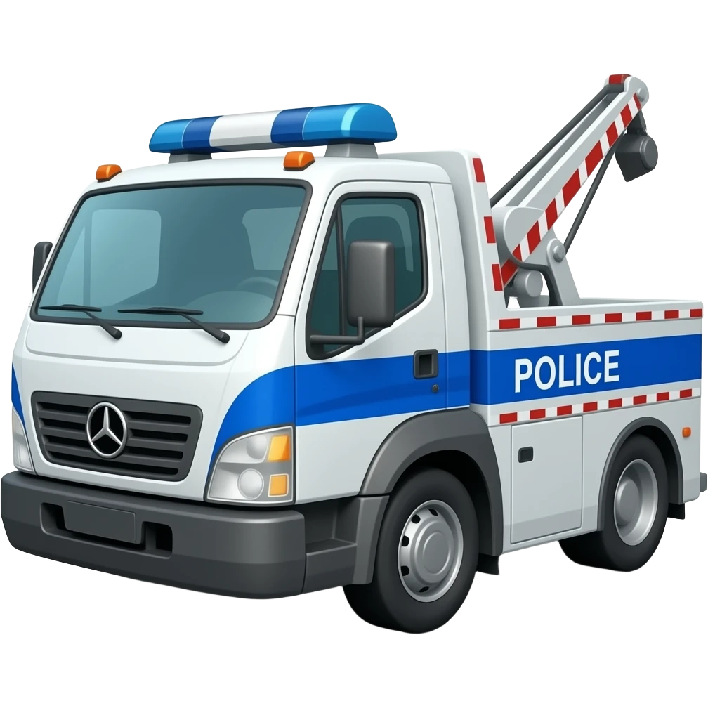 German Police Tow Truck emoji