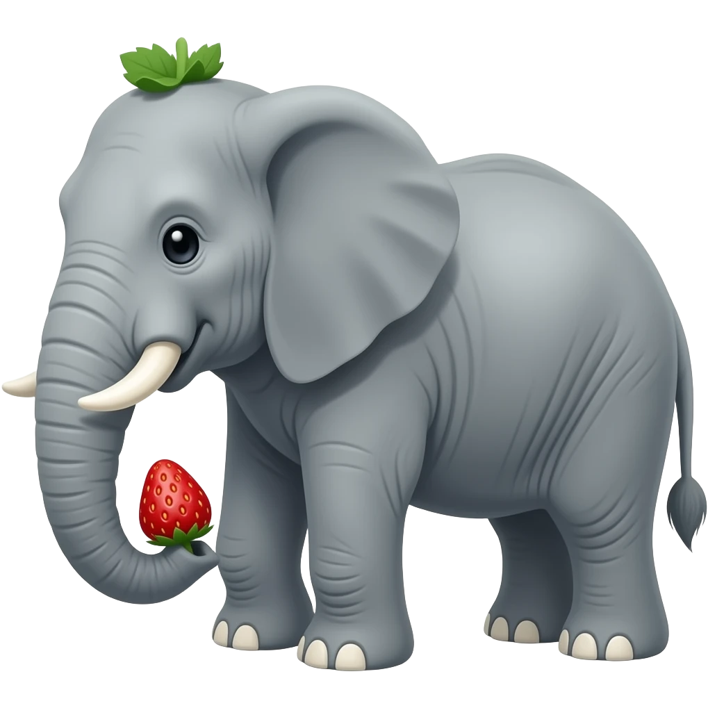 Éléphant fraise entrant de se branler emoji