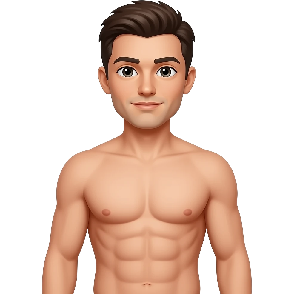 naked guy six pack emoji