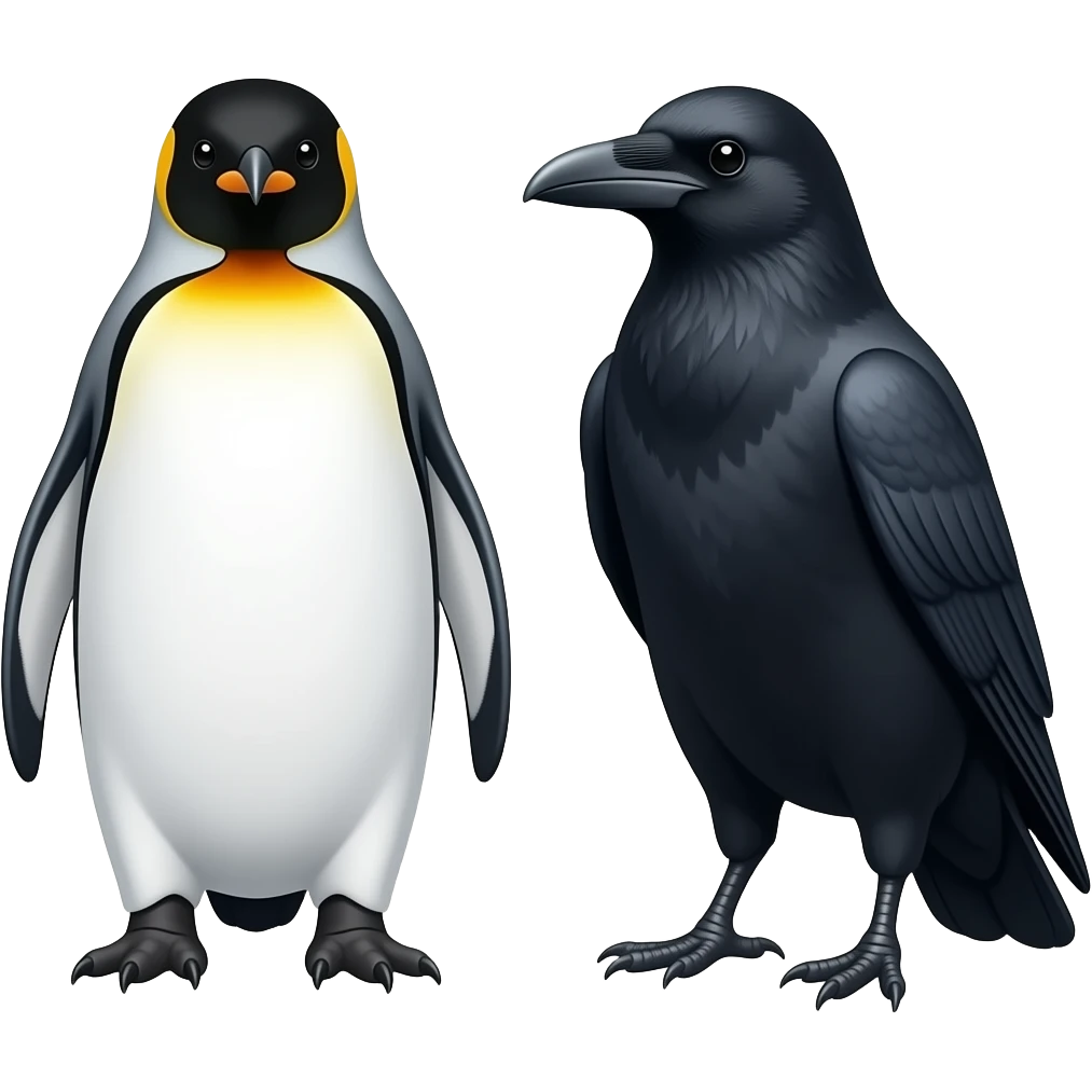 penguin crow emoji