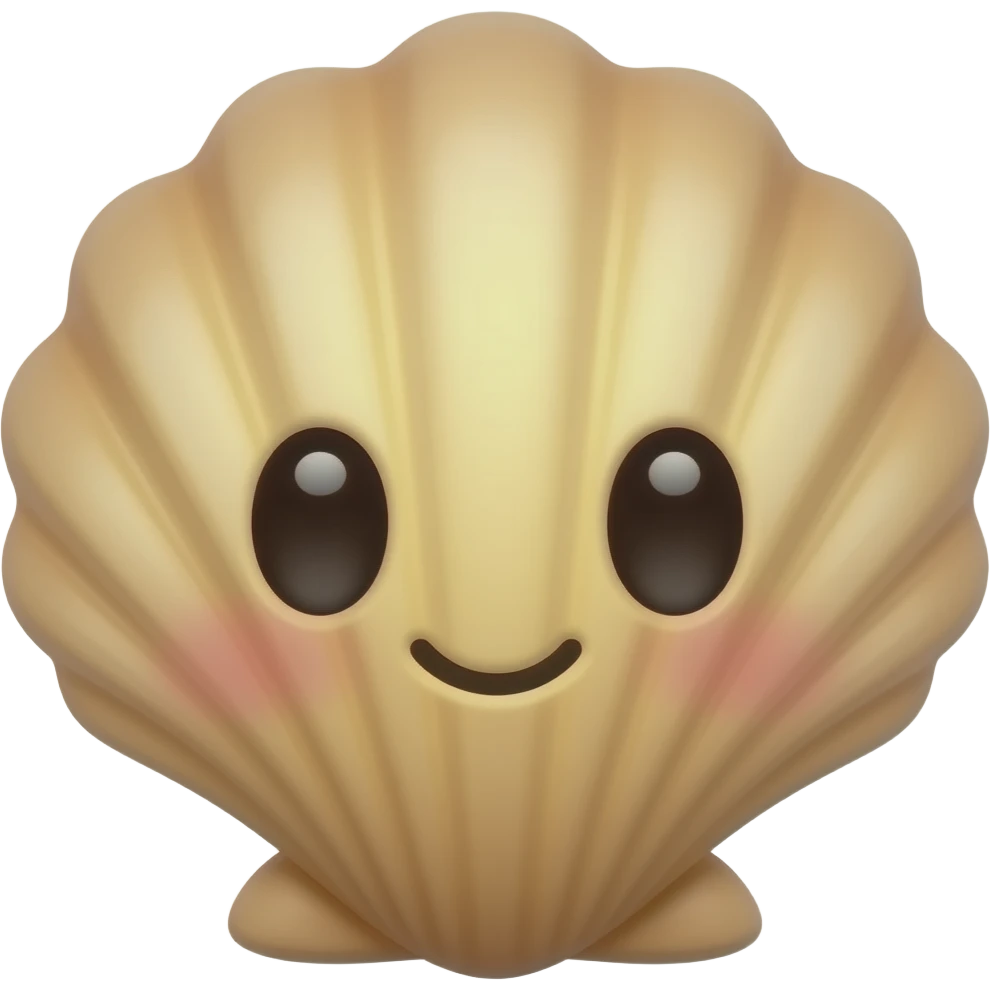 a cute shell emoji