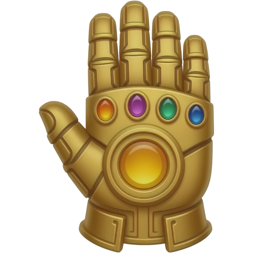 Thanos gauntlet with gems emoji