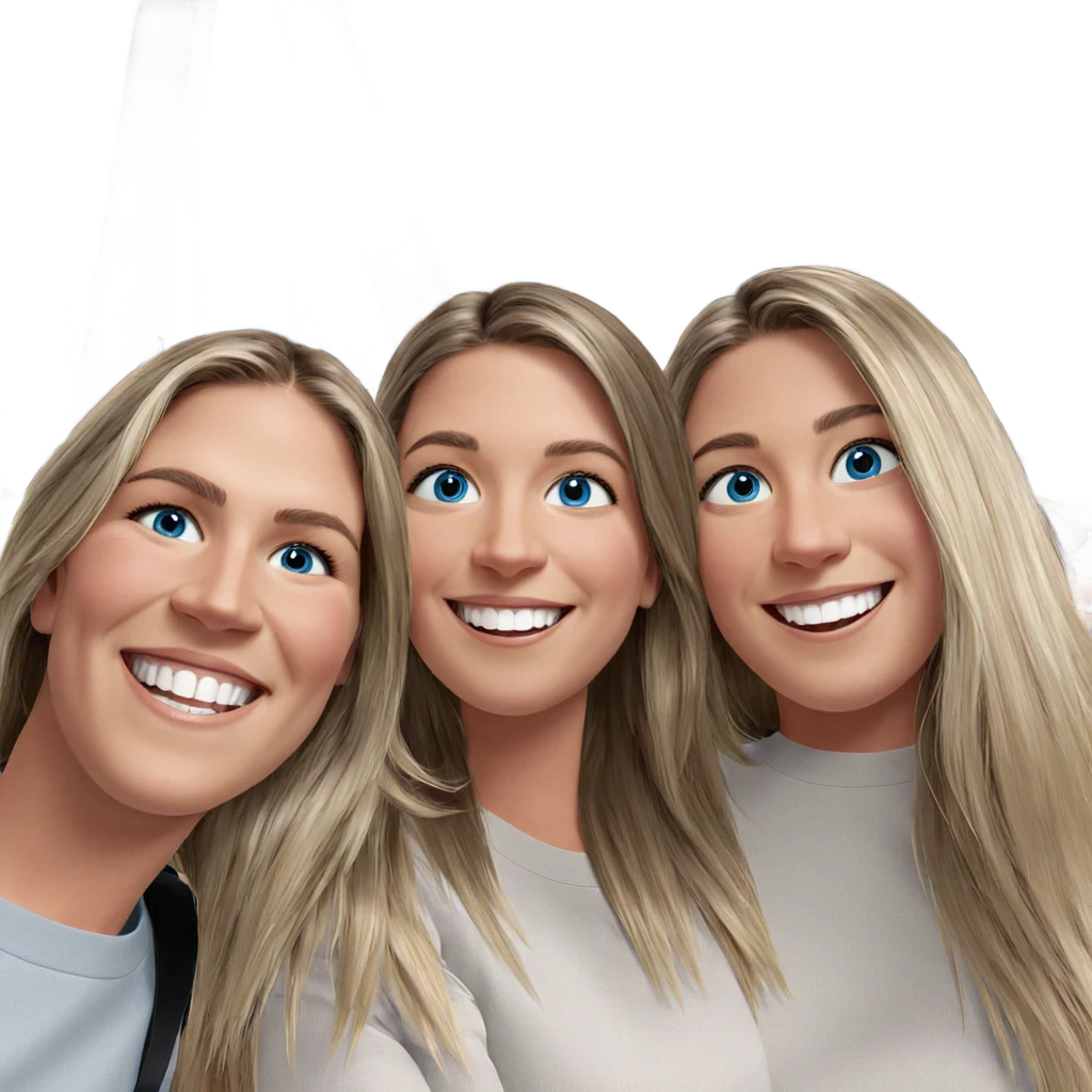 smiling girls with blue eyes emoji