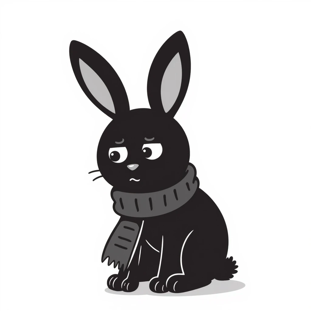 A sad bunny emoji